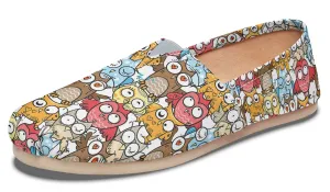 Silly Owl Pattern Casual Shoes
