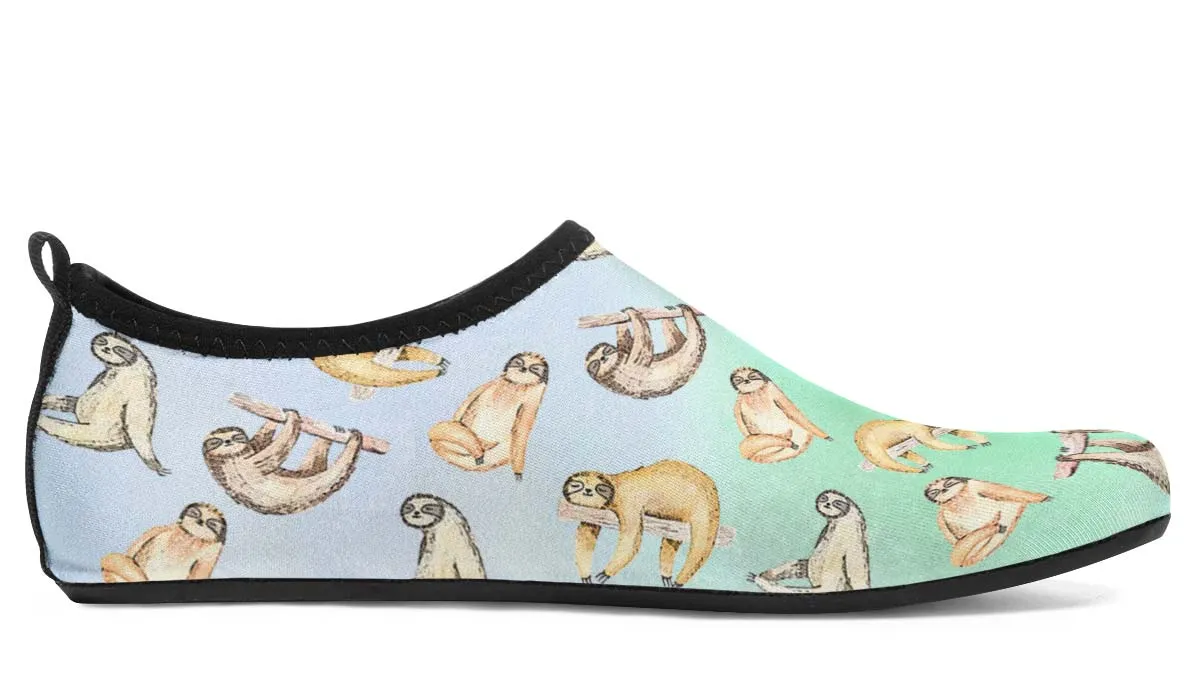 Sloth Pattern Aqua Barefoot Shoes