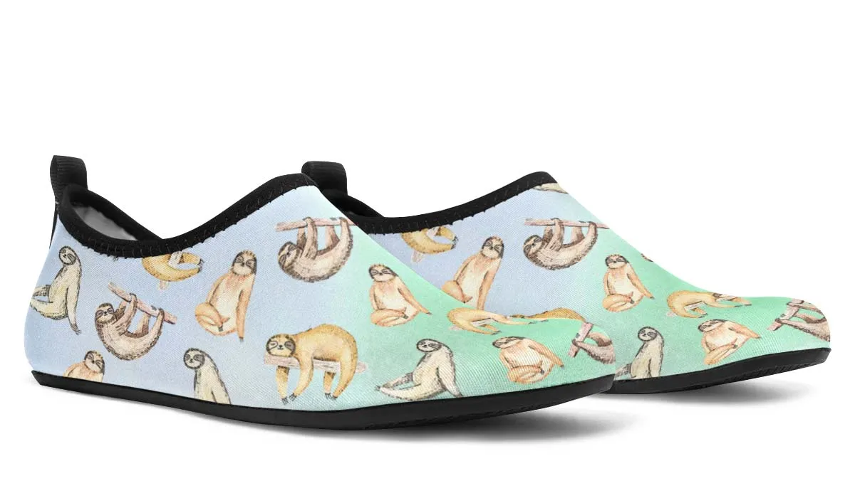 Sloth Pattern Aqua Barefoot Shoes