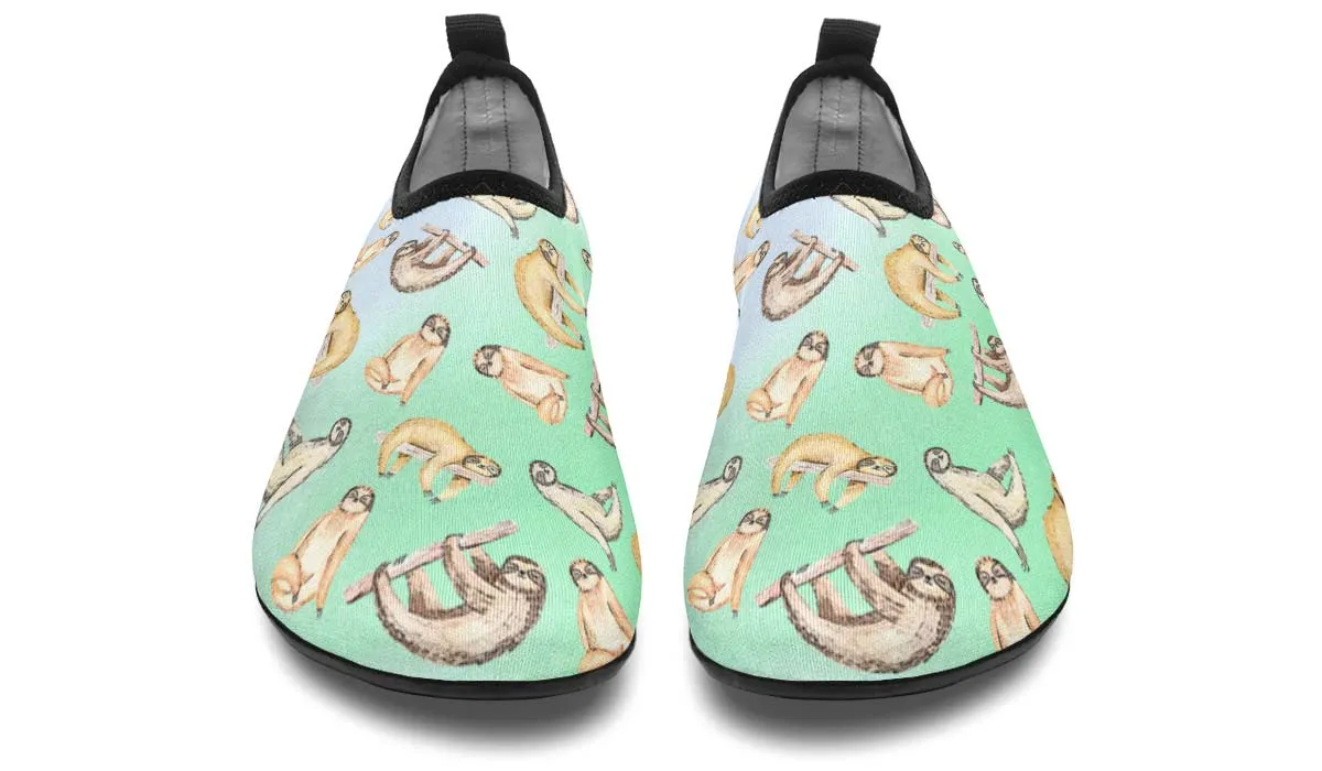 Sloth Pattern Aqua Barefoot Shoes