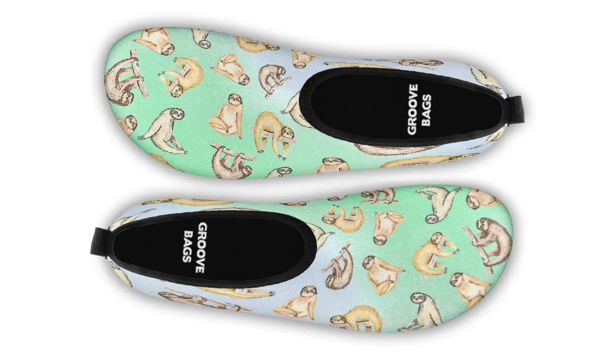 Sloth Pattern Aqua Barefoot Shoes
