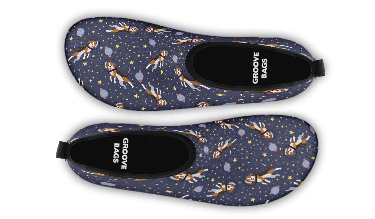 Space Beagle Aqua Barefoot Shoes