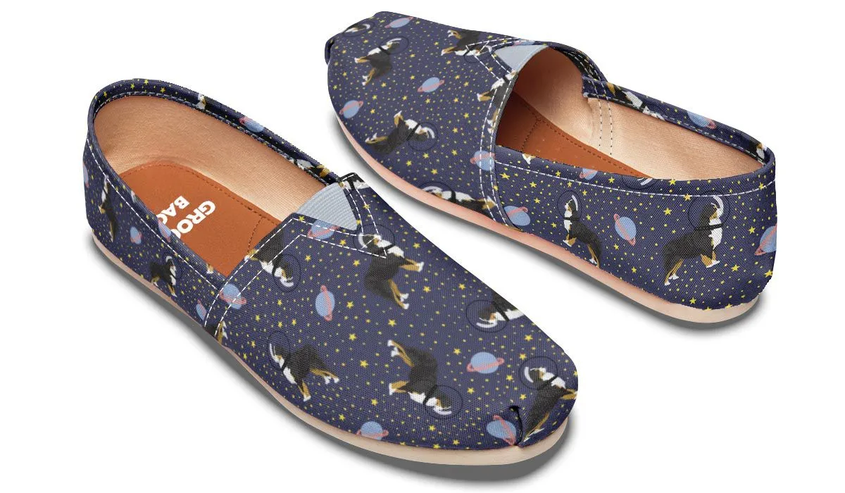Space Bernese Mountain Dog Casual Shoes