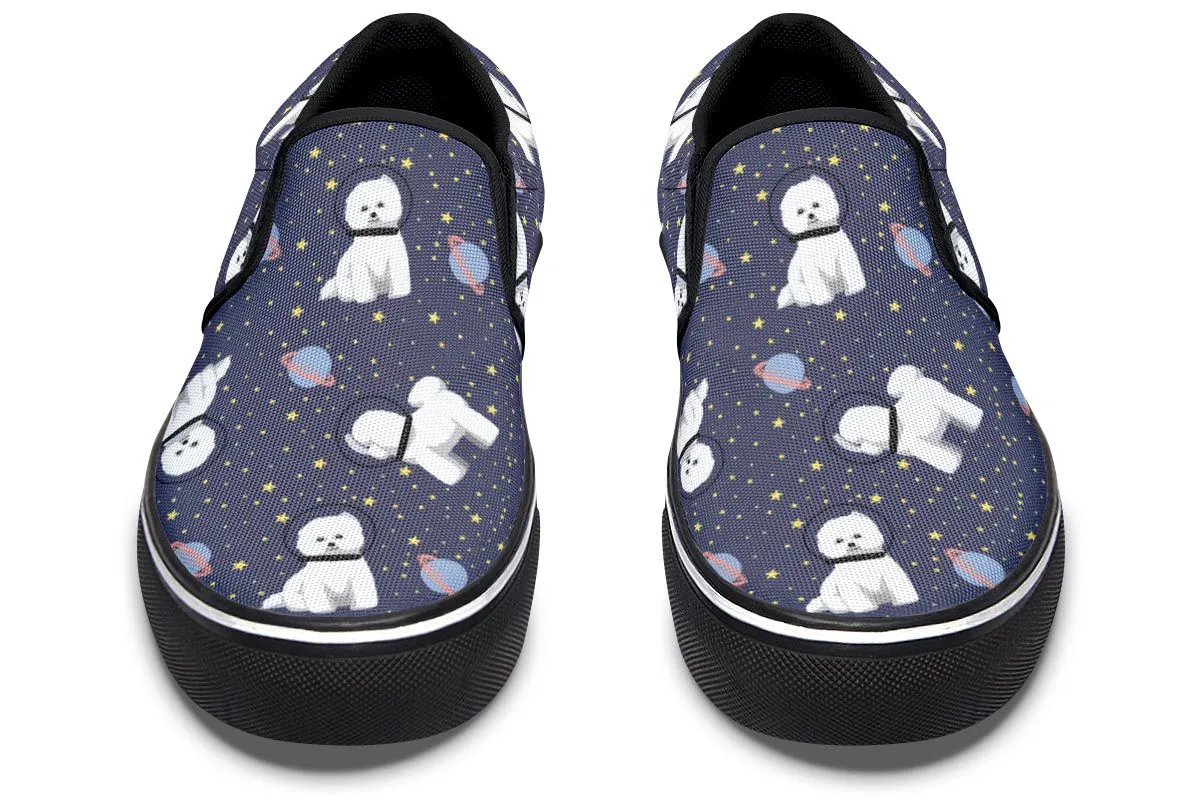 Space Bichon Frise Slip-On Shoes