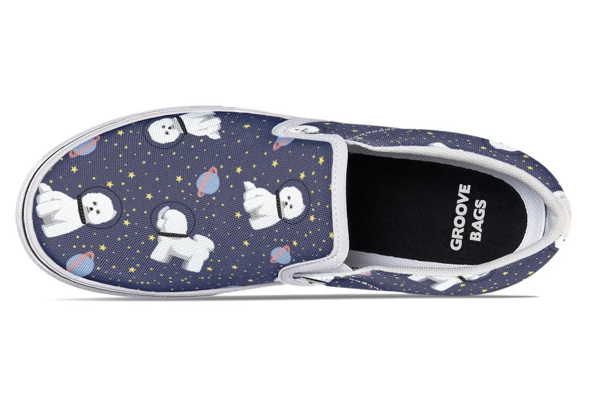 Space Bichon Frise Slip-On Shoes