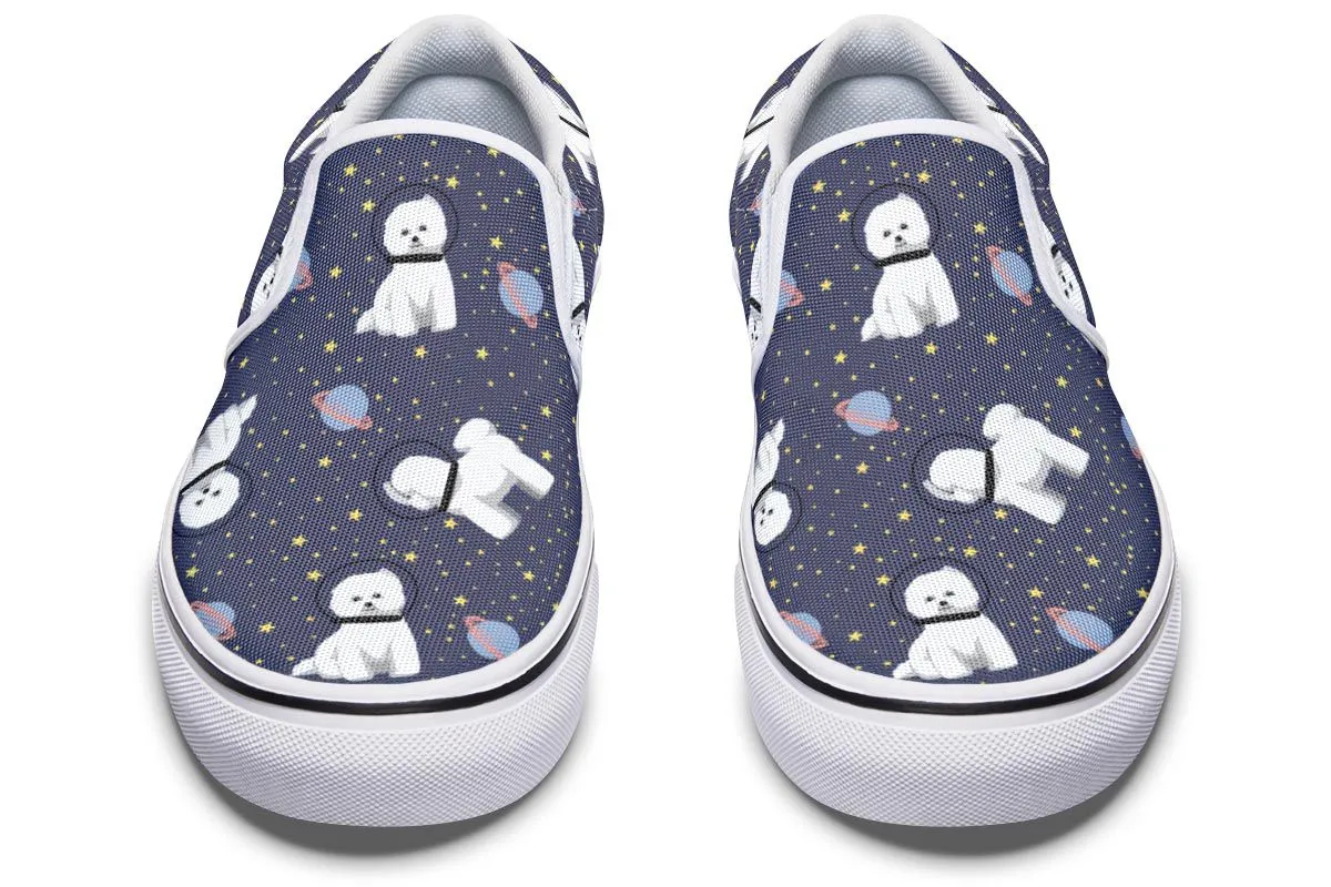 Space Bichon Frise Slip-On Shoes