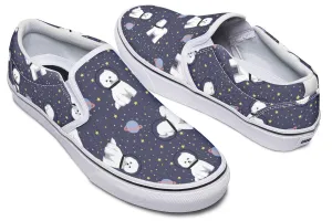 Space Bichon Frise Slip-On Shoes