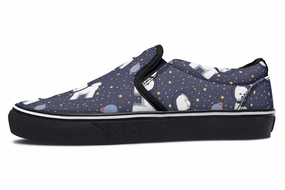 Space Bichon Frise Slip-On Shoes