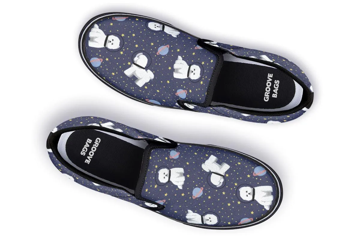 Space Bichon Frise Slip-On Shoes