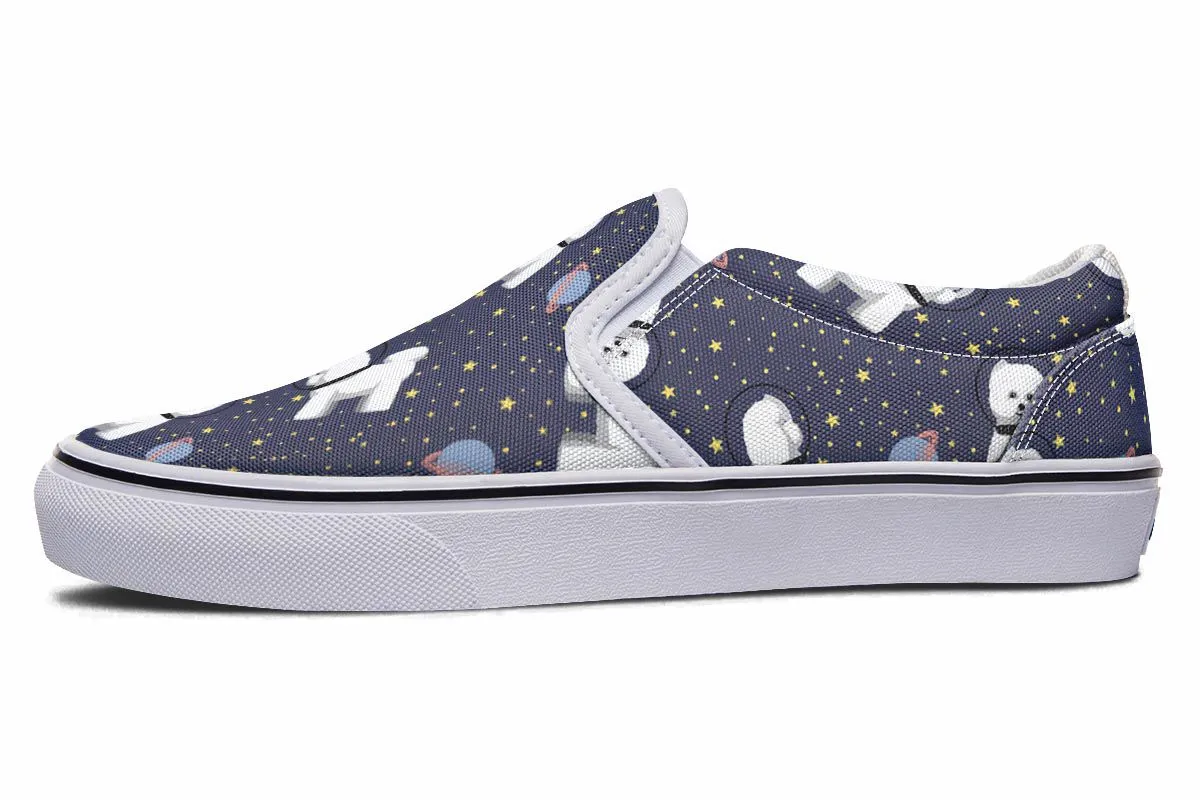 Space Bichon Frise Slip-On Shoes