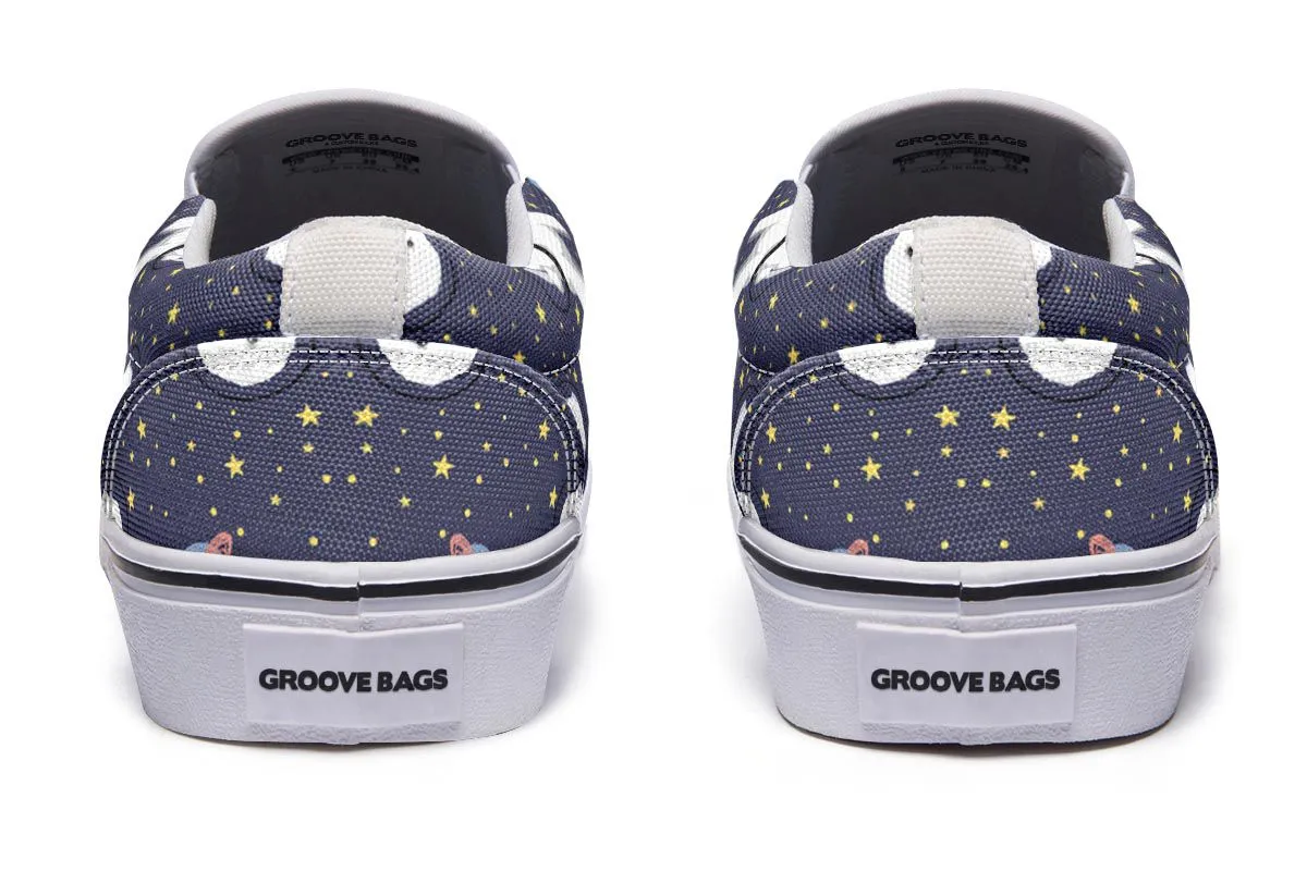 Space Bichon Frise Slip-On Shoes