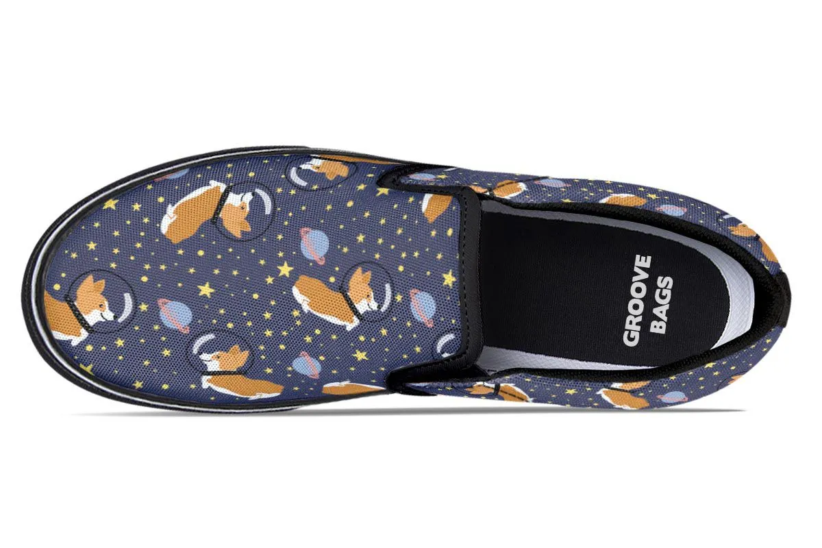 Space Corgi Slip-On Shoes