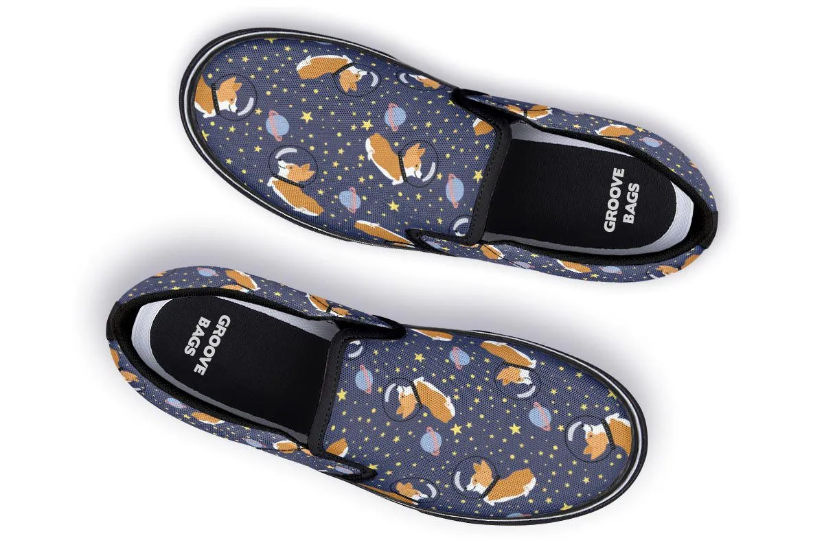 Space Corgi Slip-On Shoes