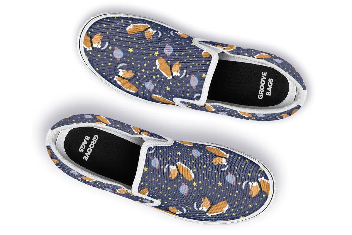 Space Corgi Slip-On Shoes