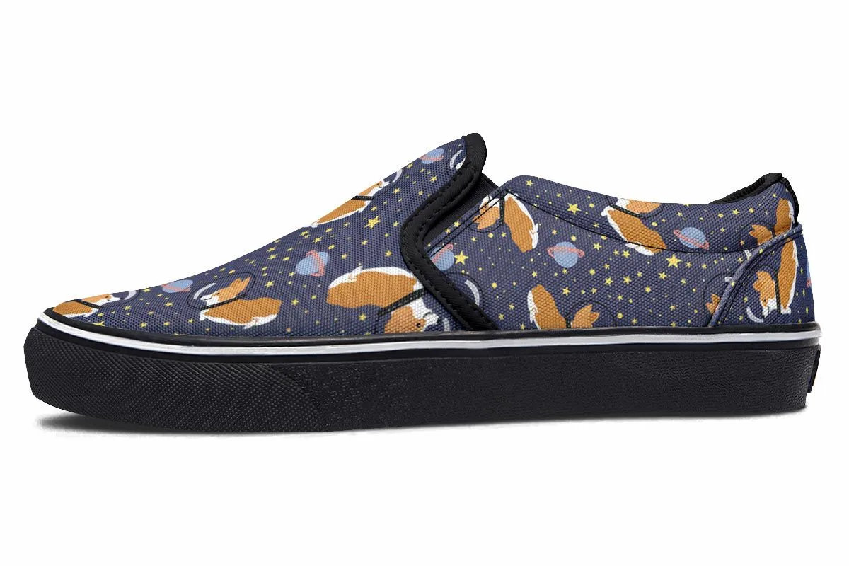 Space Corgi Slip-On Shoes