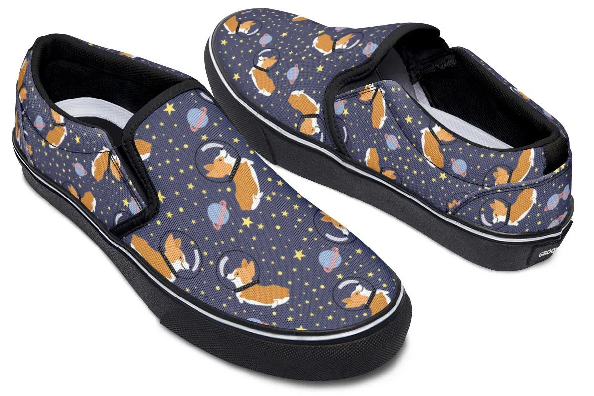 Space Corgi Slip-On Shoes