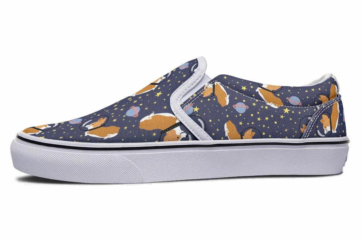 Space Corgi Slip-On Shoes