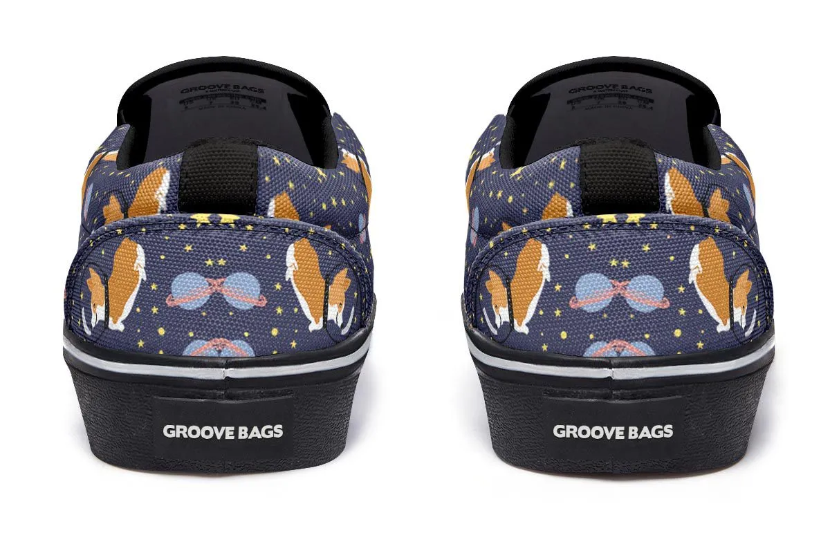 Space Corgi Slip-On Shoes