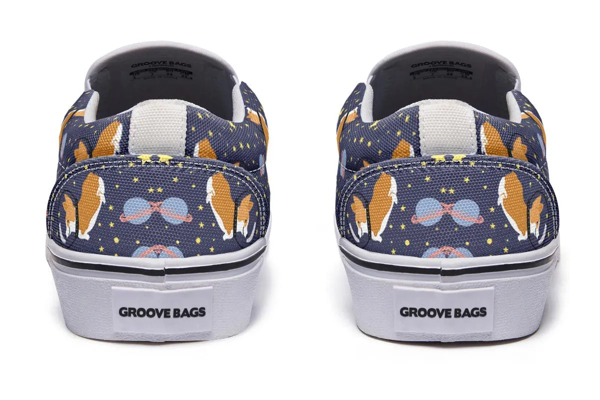 Space Corgi Slip-On Shoes
