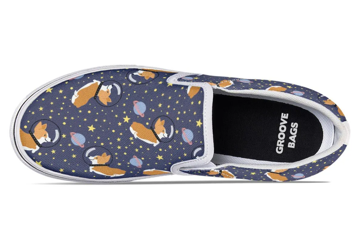 Space Corgi Slip-On Shoes