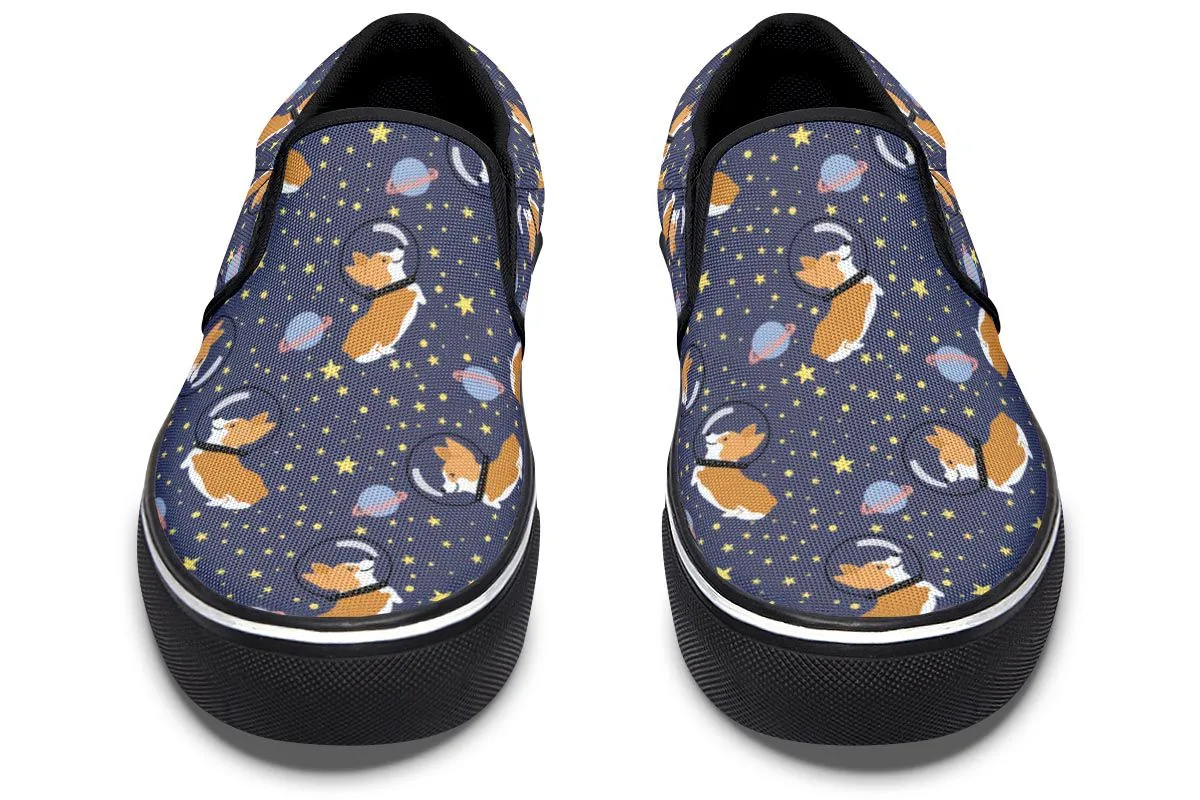 Space Corgi Slip-On Shoes