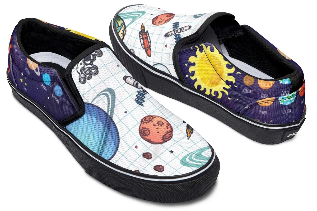 Space Notebook Slip-On Shoes