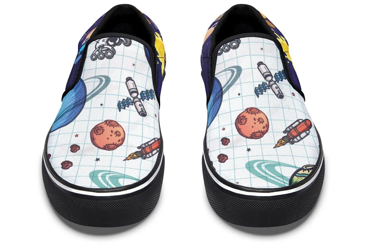 Space Notebook Slip-On Shoes