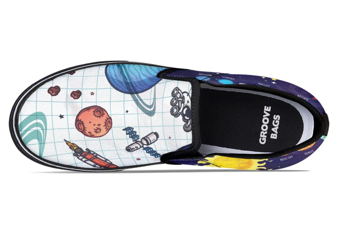 Space Notebook Slip-On Shoes