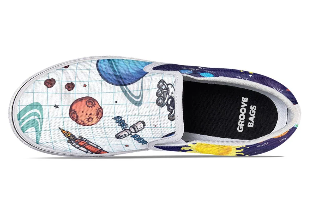 Space Notebook Slip-On Shoes