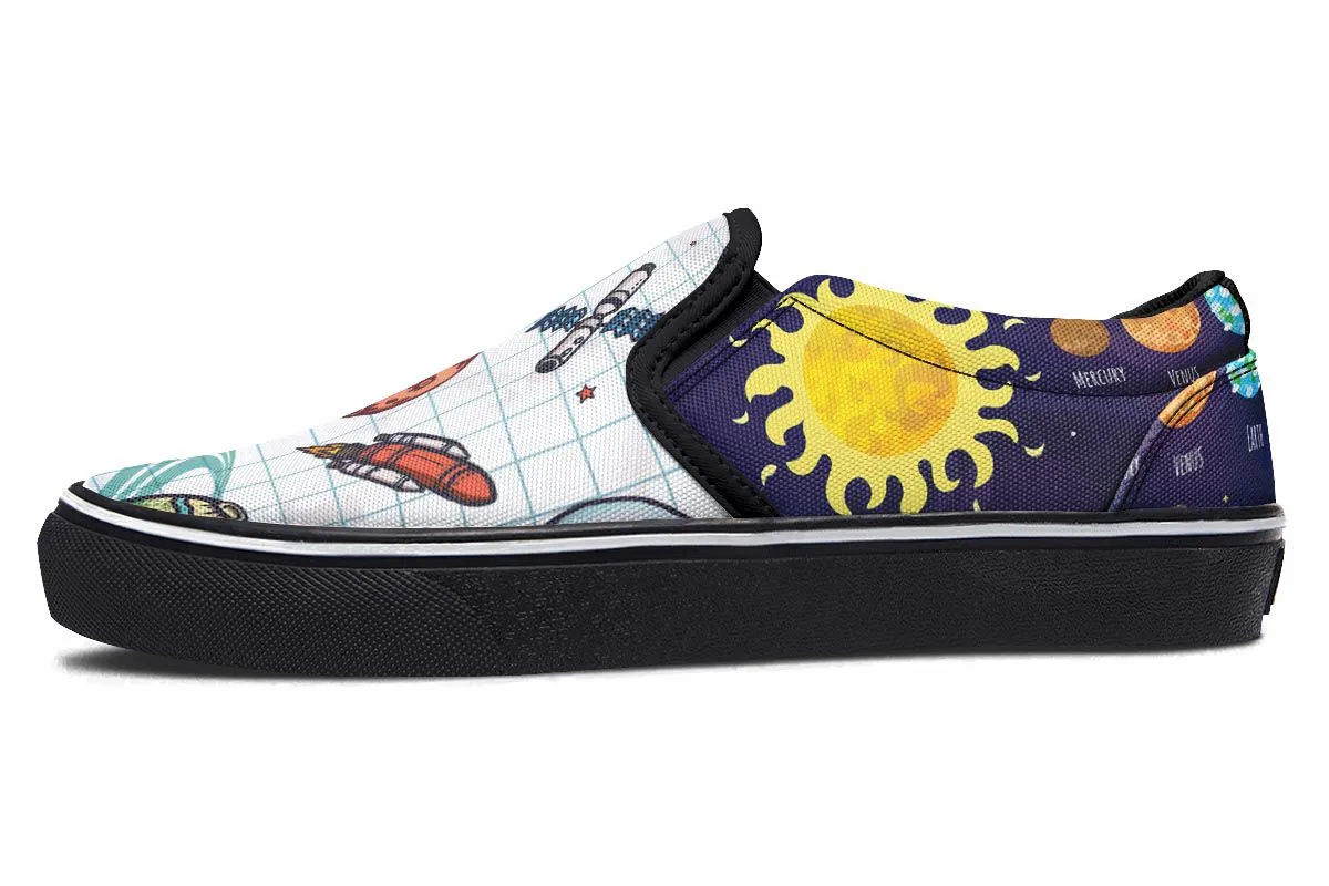 Space Notebook Slip-On Shoes