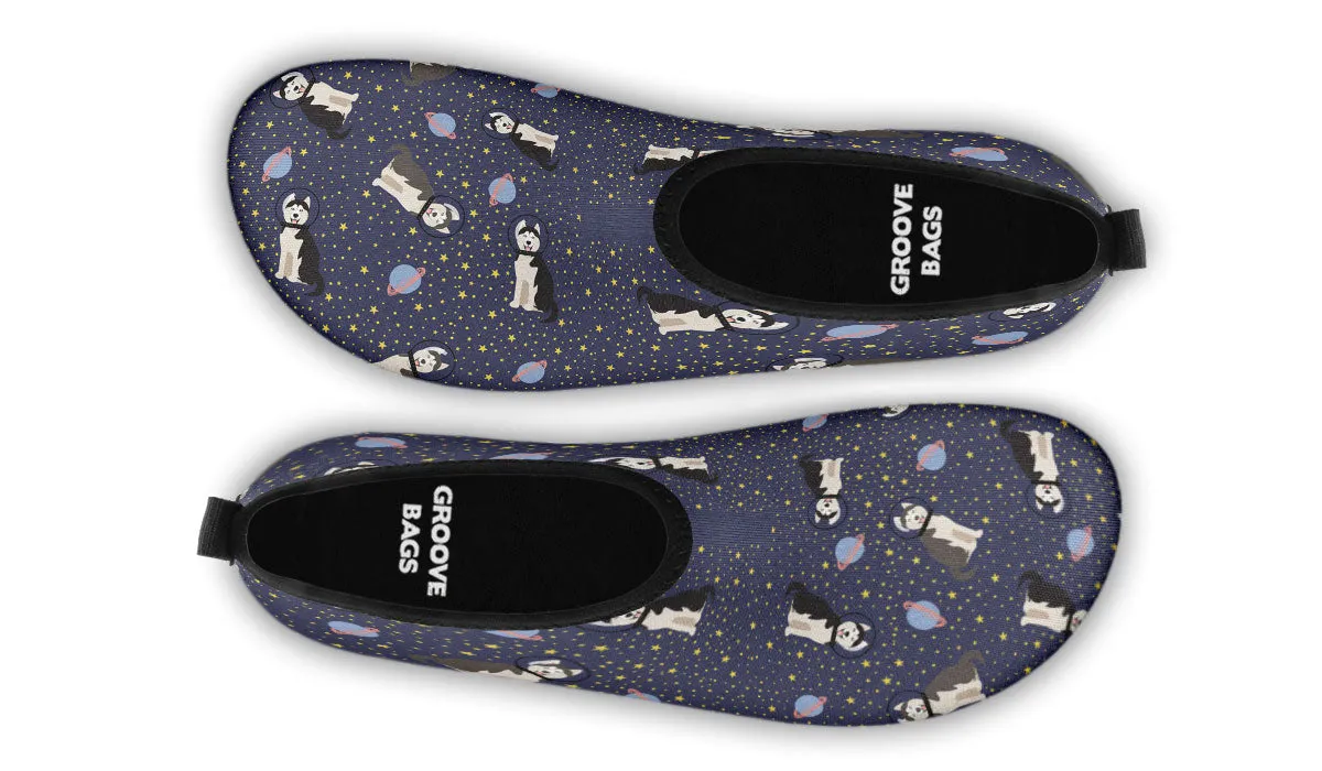 Space Siberian Husky Aqua Barefoot Shoes