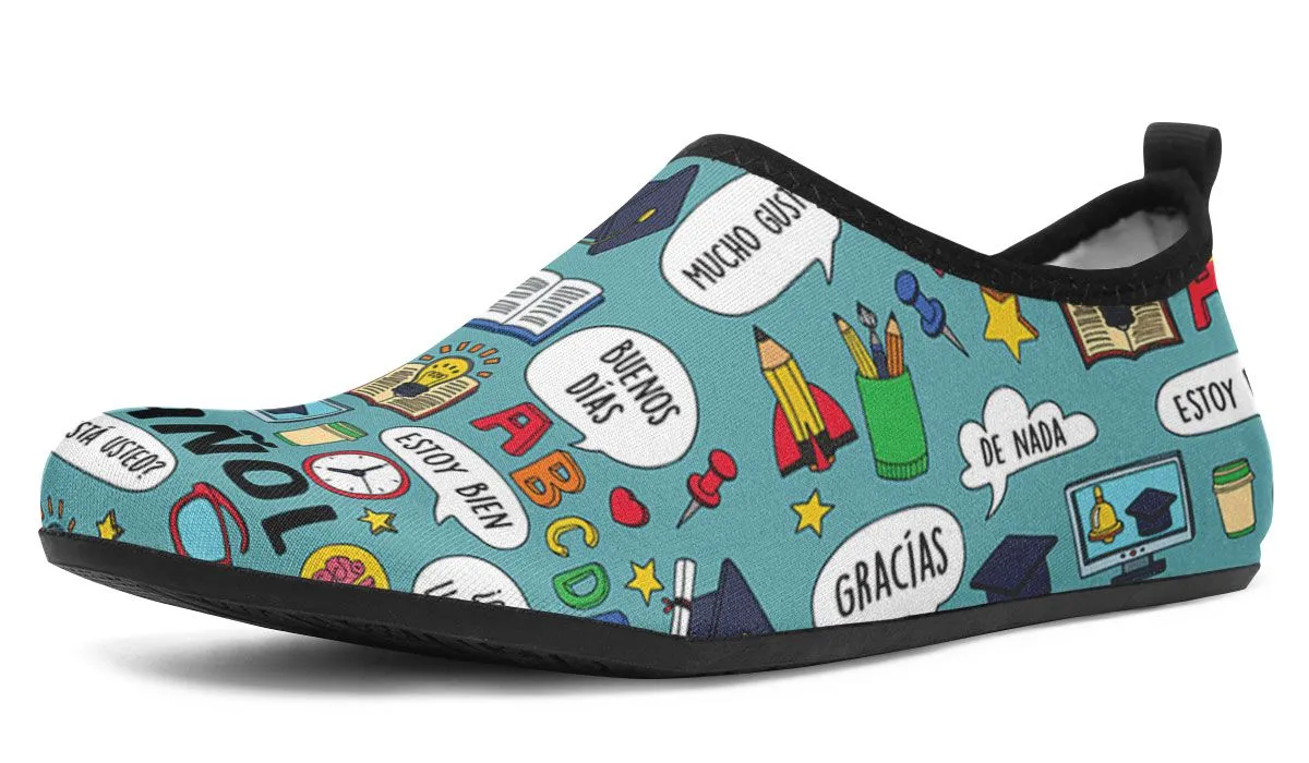 Spanish Teacher Aqua Barefoot Shoes