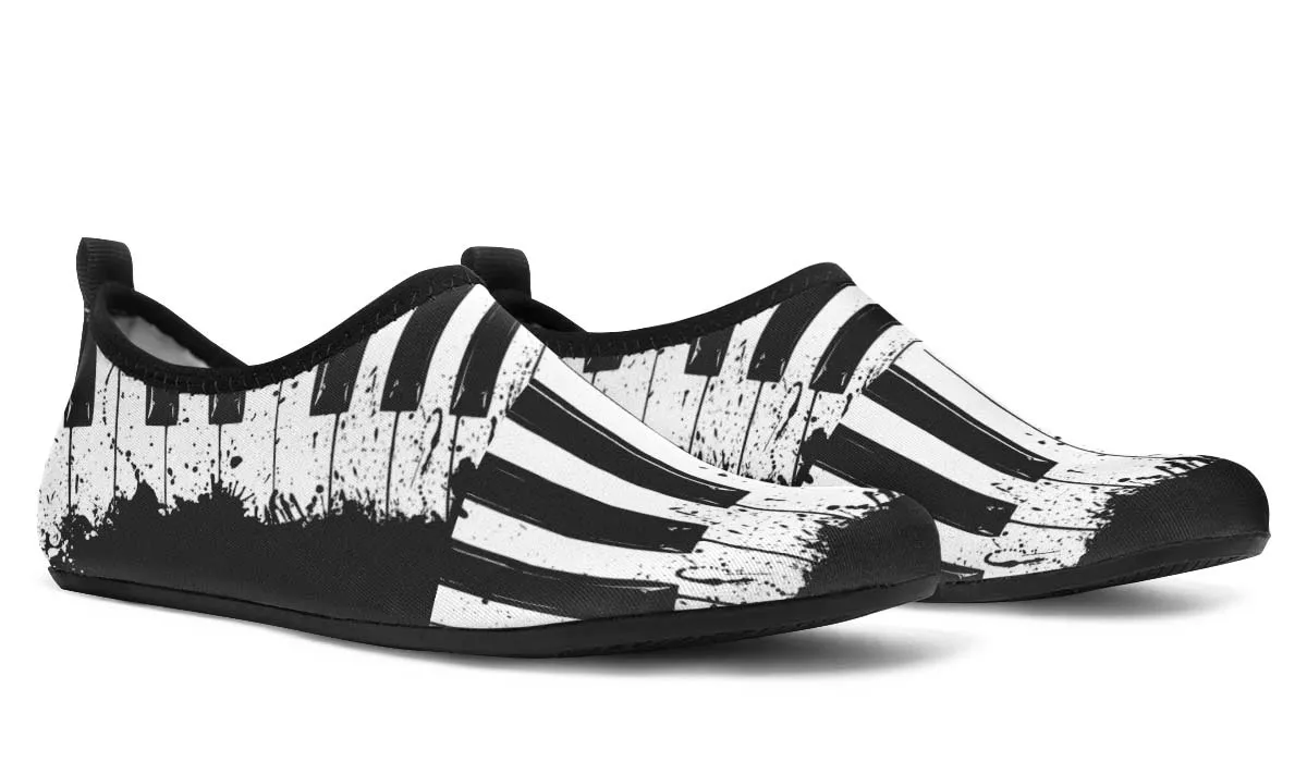 Splatter Piano Aqua Barefoot Shoes