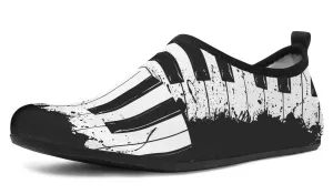 Splatter Piano Aqua Barefoot Shoes