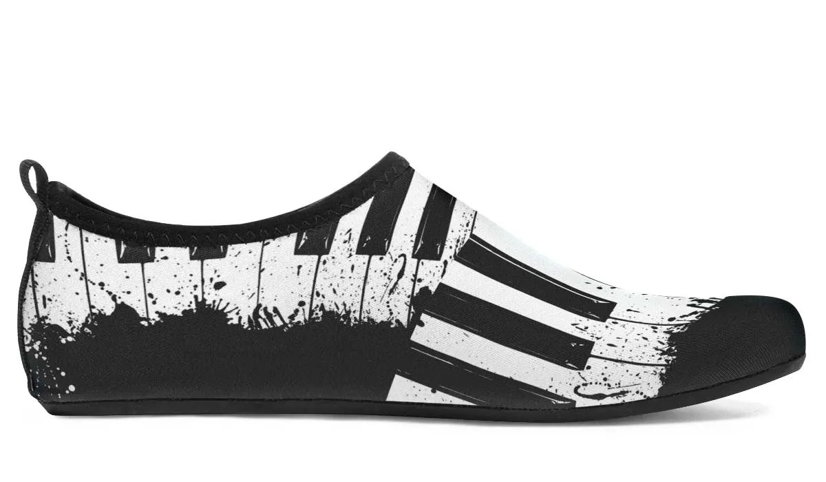 Splatter Piano Aqua Barefoot Shoes