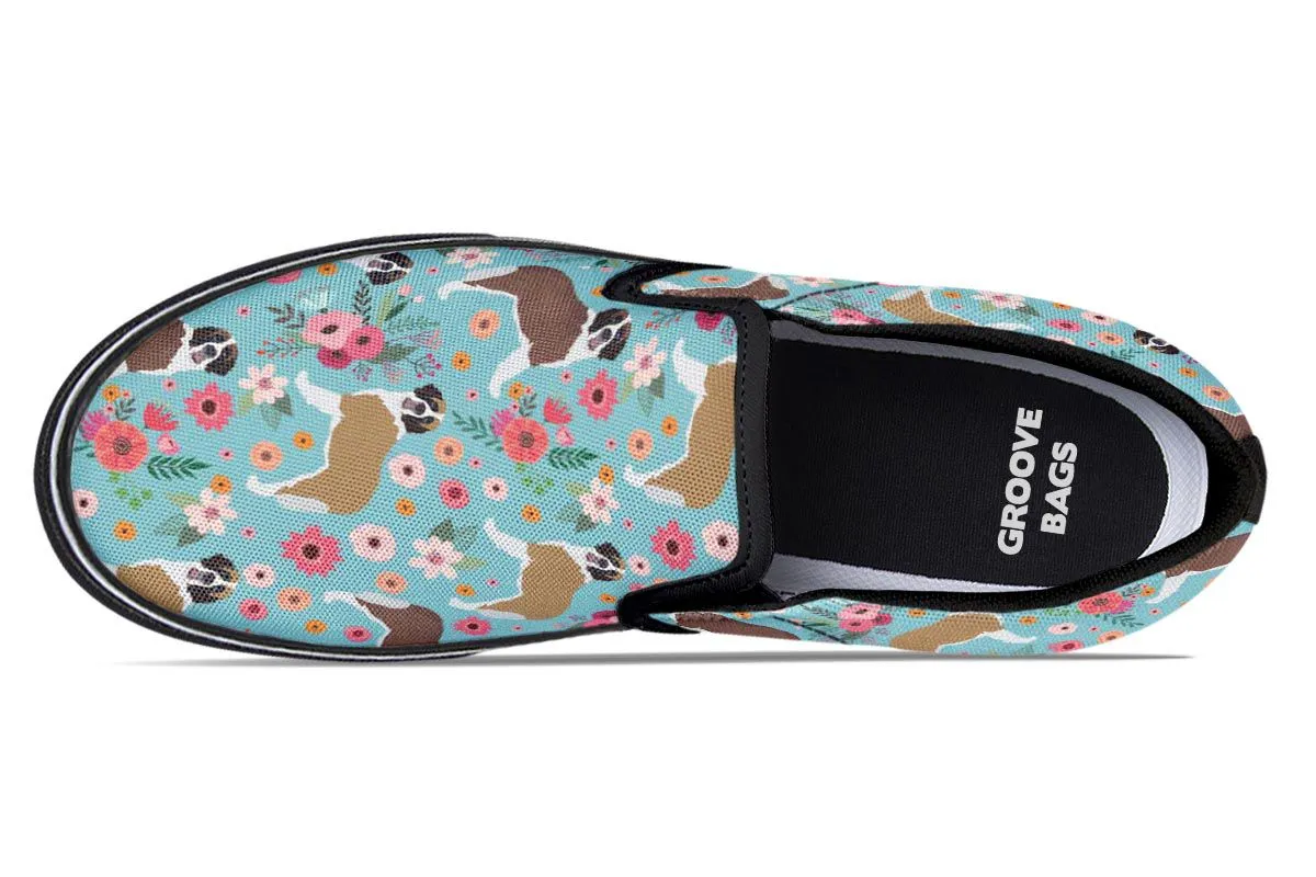 St Bernard Flower Slip-On Shoes