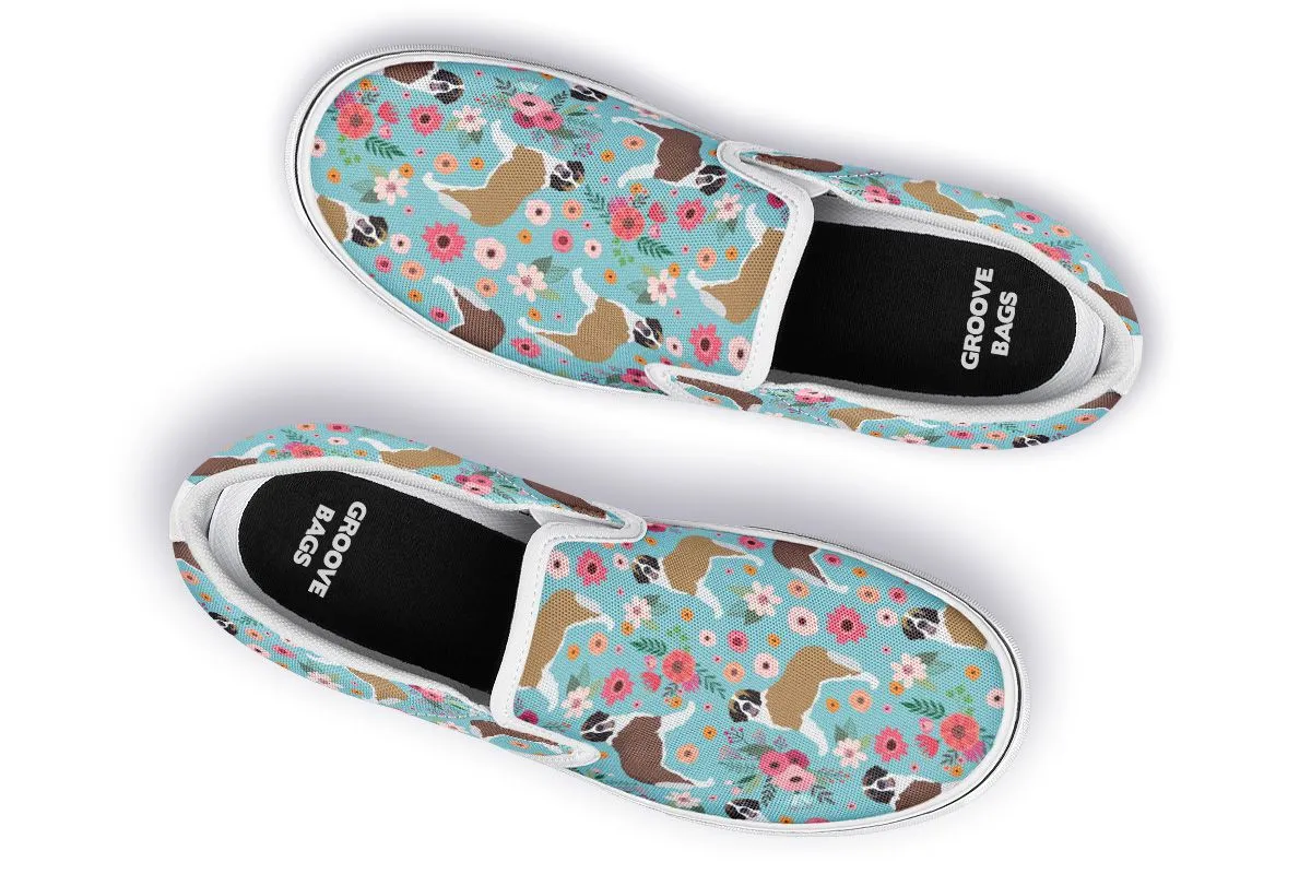 St Bernard Flower Slip-On Shoes