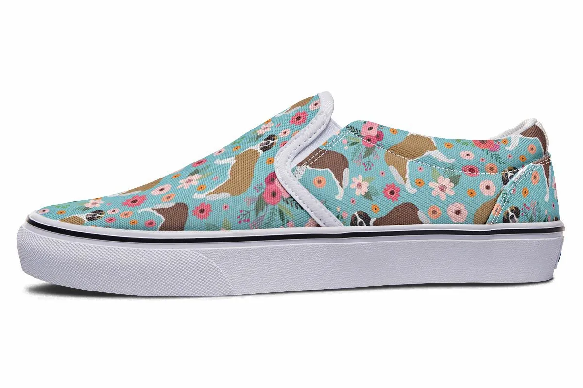 St Bernard Flower Slip-On Shoes
