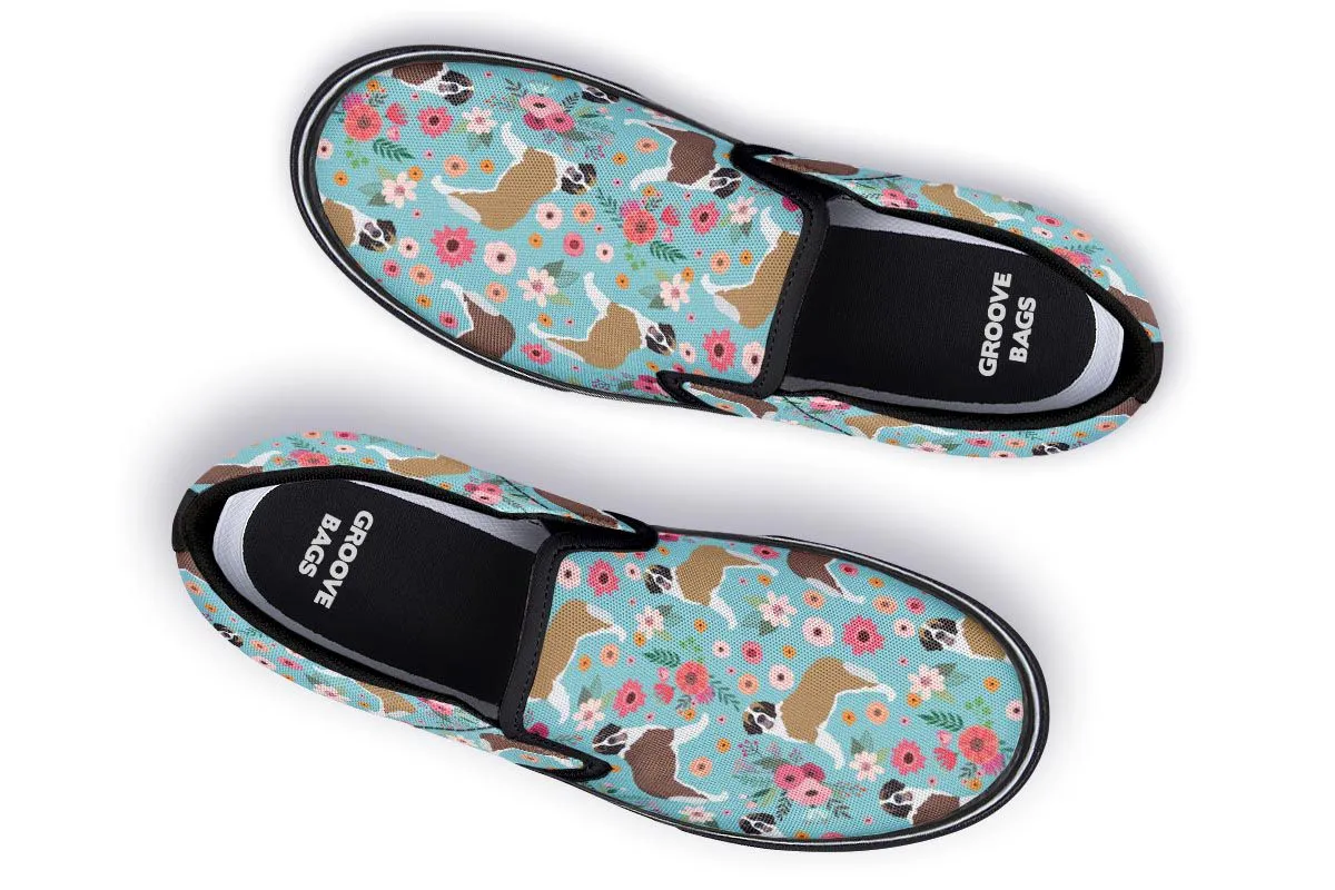 St Bernard Flower Slip-On Shoes