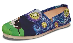 Starry Night Basset Hound Casual Shoes