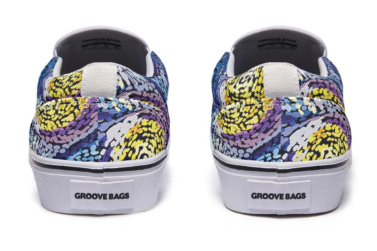 Starry Night Basset Hound Slip-On Shoes