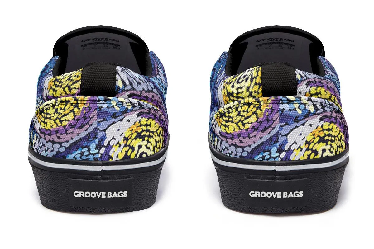 Starry Night Basset Hound Slip-On Shoes