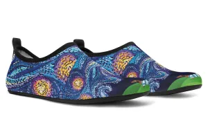 Starry Night Dachshund Aqua Barefoot Shoes