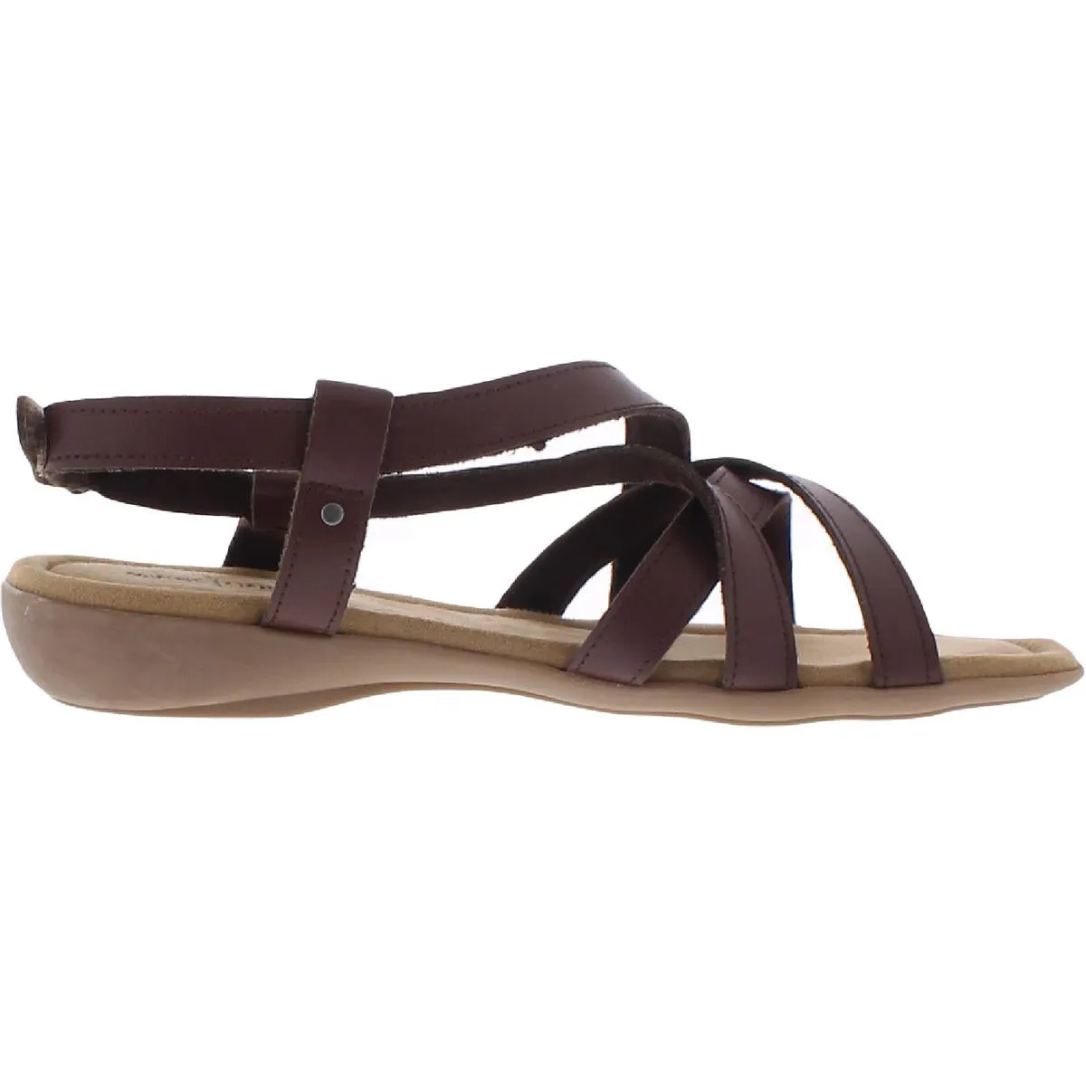 Sunny Slingback Womens Leather Cushioned Footbed Flats