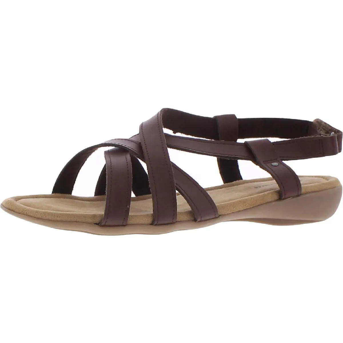 Sunny Slingback Womens Leather Cushioned Footbed Flats