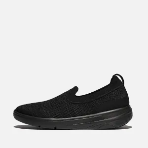Super-Q Black Knit Slip-On Sneaker