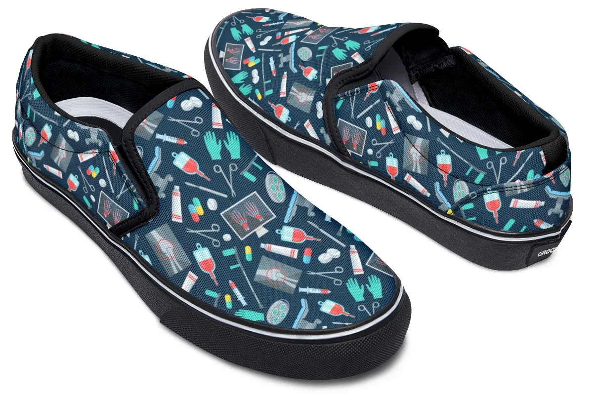 Surgeon Pattern Slip-On Shoes