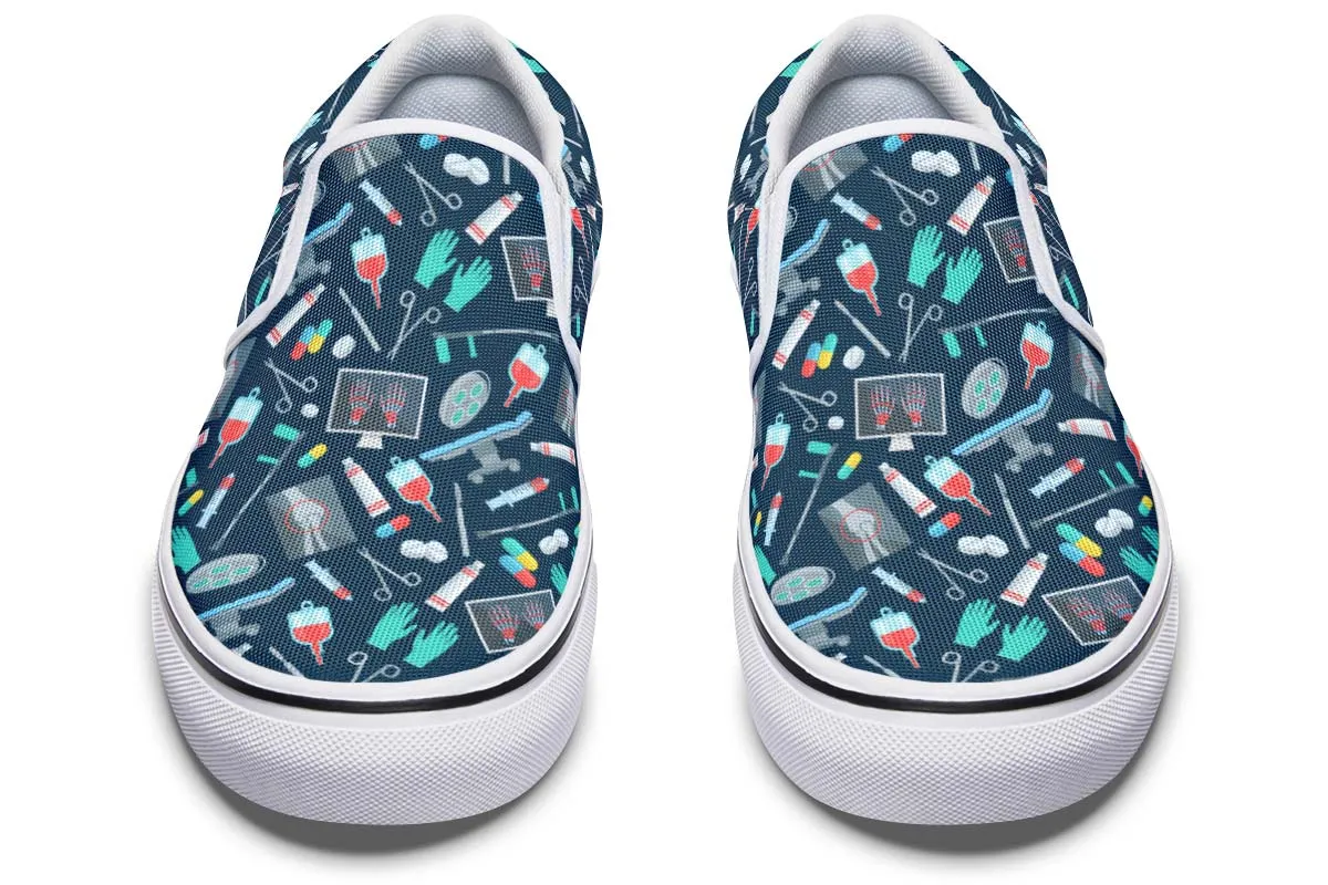 Surgeon Pattern Slip-On Shoes