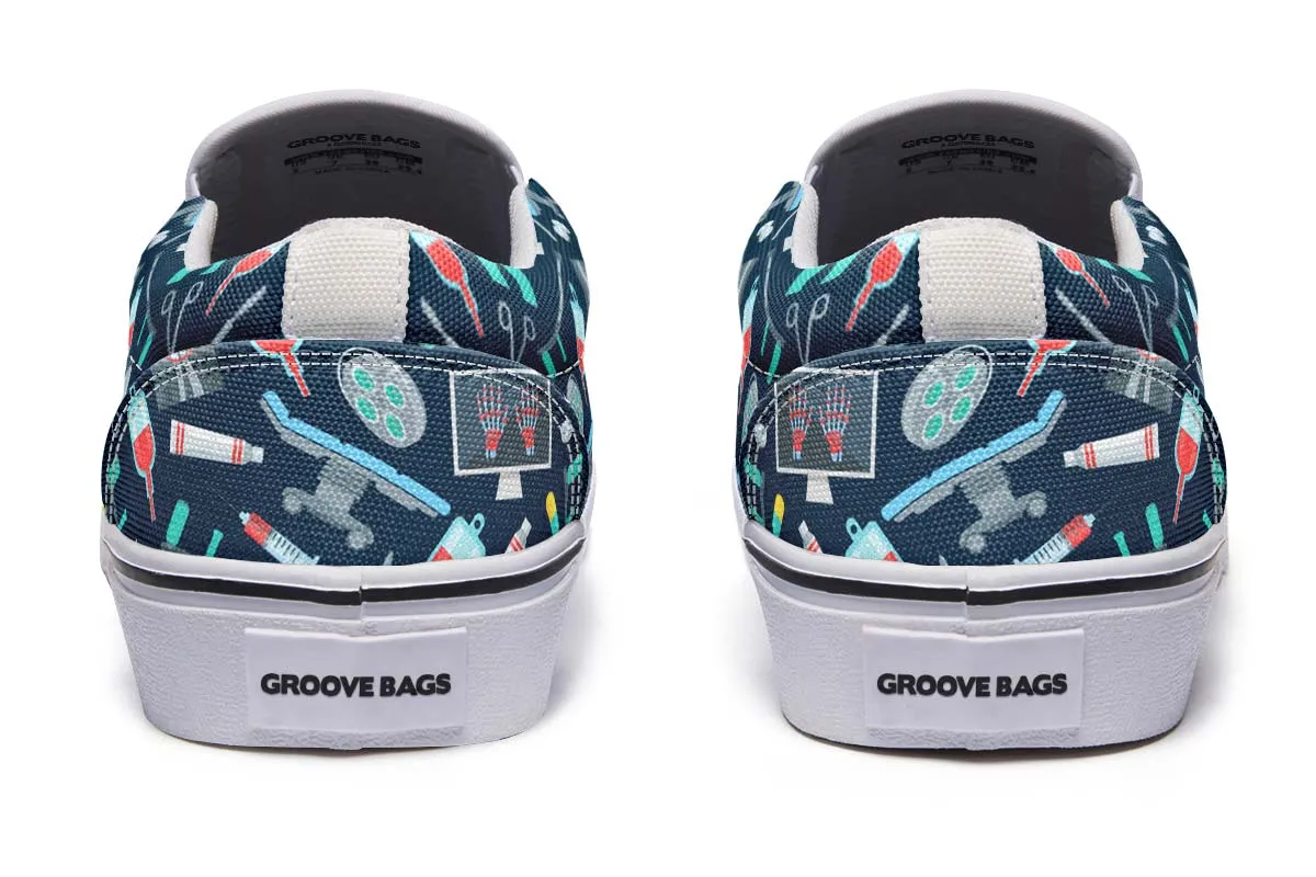 Surgeon Pattern Slip-On Shoes