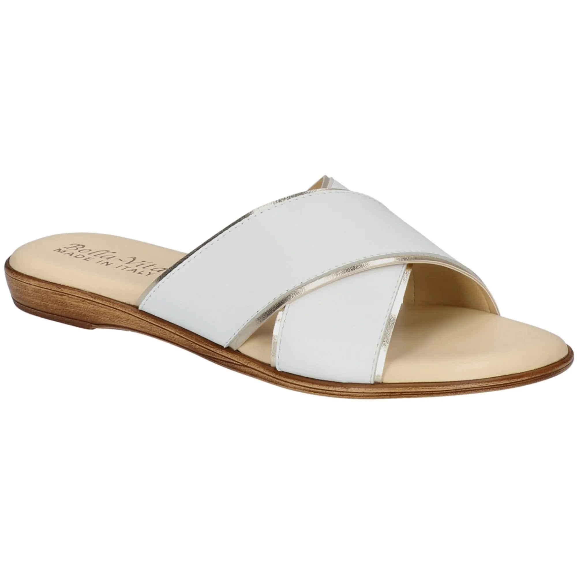 Tab-Italy Womens Leather Slide Sandals